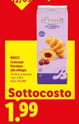 Lidl BAULI Croissant Passione alla ciliegia offerta