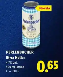 Lidl PERLENBACHER Birra Helles offerta