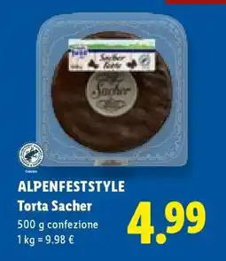 Lidl ALPENFESTSTYLE Torta Sacher offerta