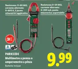 Lidl PARKSIDE Multimetro a penna o amperometro a pinza offerta