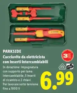 Lidl PARKSIDE Cacciavite da elettricista con inserti intercambiabili offerta