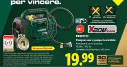 Lidl PARKSIDE Compressore e pompa ricaricabile offerta