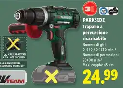 Lidl PARKSIDE Trapano a percussione ricaricabile offerta
