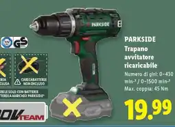 Lidl PARKSIDE Trapano avvitatore ricaricabile offerta