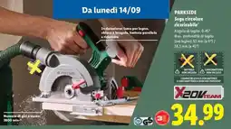 Lidl PARKSIDE Sega circolare ricaricabile offerta
