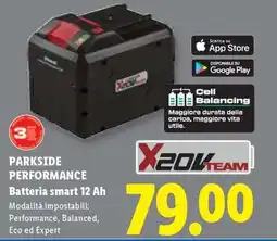 Lidl PARKSIDE PERFORMANCE Batteria smart 12 Ah offerta