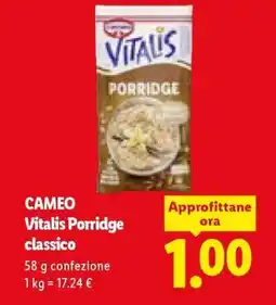 Lidl CAMEO Vitalis Porridge classico offerta