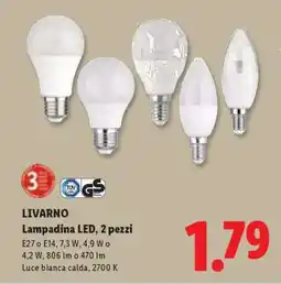 Lidl LIVARNO Lampadina LED, 2 pezzi offerta