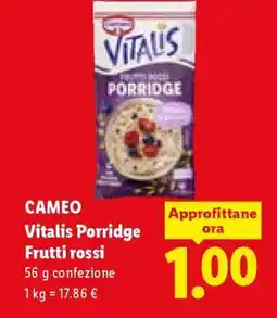 Lidl CAMEO Vitalis Porridge Frutti rossi offerta