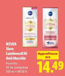 Lidl NIVEA Siero Luminous630 Anti Macchie offerta