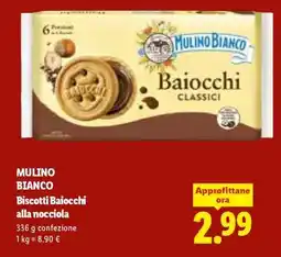 Lidl MULINO BIANCO Biscotti Baiocchi alla nocciola offerta