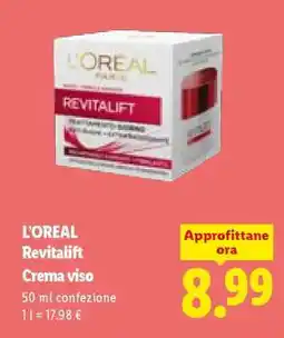 Lidl L'Oréal Revitalift crema viso offerta