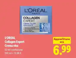 Lidl L'OREAL Collagen Expert Crema viso offerta