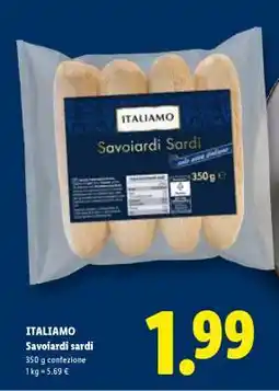 Lidl Italiamo Savoiardi Sardi offerta