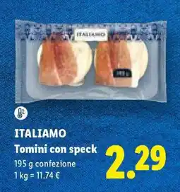 Lidl Italiamo Tomini con speck offerta