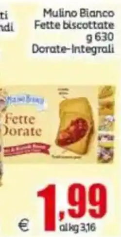 Elite Mulino Bianco Fette biscottate Dorate-Integrali offerta