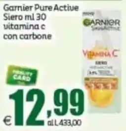 Elite Garnier Pure Active Siero vitamina c con carbone offerta