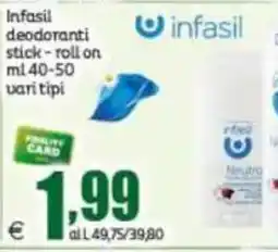 Elite Infasil deodoranti stick-roll on offerta