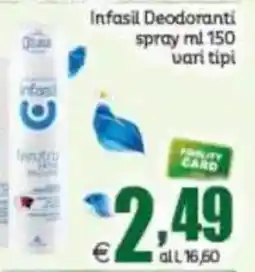 Elite Infasil Deodoranti spray offerta