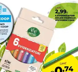 Coop Master Alleanza 3.0 Evidenziatori colori pastello viviverde coop offerta