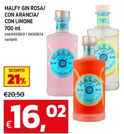 C+C maxigross Malfy Gin Rosa offerta
