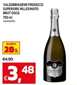 C+C maxigross Valdobbiadene Prosecco Superiore Millesimato Brut DOCG offerta