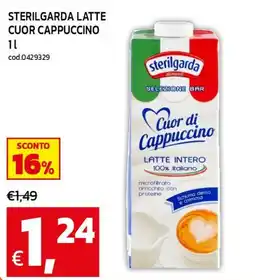 C+C maxigross Sterilgarda latte cuor cappuccino offerta