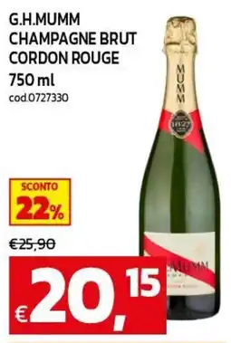 C+C maxigross G.H. Mumm Champagne Brut Cordon Rouge offerta