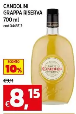 C+C maxigross Grappa Candolini Riserva offerta