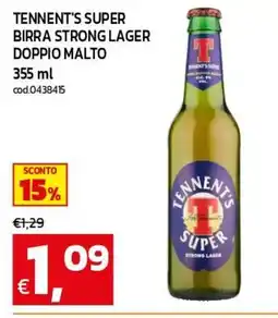 C+C maxigross Tennent's Super Birra Strong Lager Doppio Malto offerta