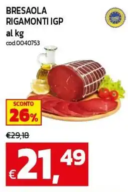 C+C maxigross Bresaola Rigamonti IGP offerta