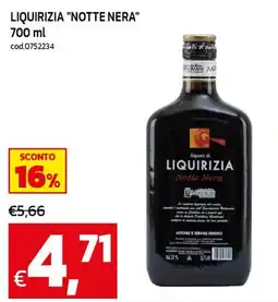 C+C maxigross Liquore di Liquirizia Notte Nera offerta