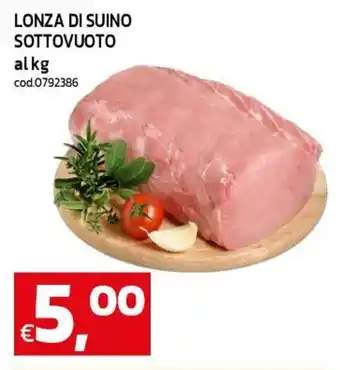 Lonza di suino sottovuoto