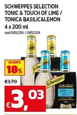 C+C maxigross Schweppes Selection Tonic & Touch of Lime / Tonica Basilic&Lemon offerta