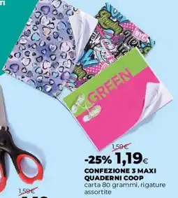 Coop Master Alleanza 3.0 Confezione 3 maxi quaderni coop offerta