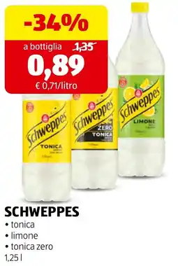 ALDI Schweppes tonica offerta