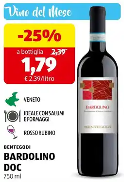 ALDI Bentegodi Bardolino DOC offerta