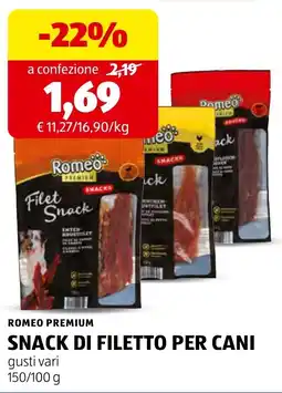 ALDI Romeo Premium Snack di filetto per cani offerta