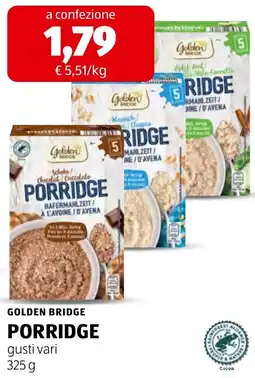 ALDI Golden Bridge Porridge offerta