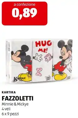 ALDI Fazzoletti Minnie & Mickeye Kartika offerta
