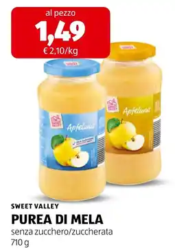 ALDI Sweet Valley purea di mela offerta