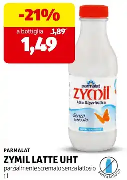 ALDI Parmalat Zymil Latte UHT offerta
