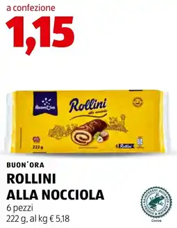 ALDI Buon'ora Rollini alla nocciola offerta