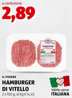 ALDI Il Podere hamburger di vitello offerta