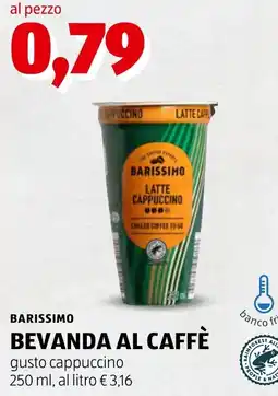 ALDI Barissimo bevanda al caffè gusto cappuccino offerta