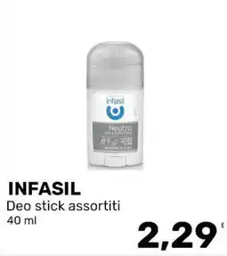 Iper Tosano Infasil Deo stick assortiti offerta