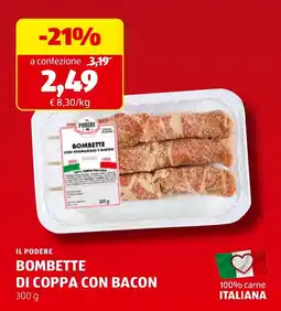 ALDI Il Podere bombette di coppa con bacon offerta