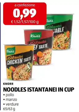 ALDI Knorr Noodles Istantanei in Cup offerta