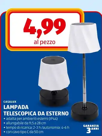 Casalux lampada telescopica da esterno