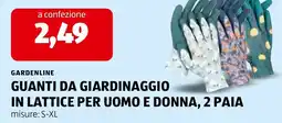 ALDI Gardenline guanti da giardinaggio in lattice offerta